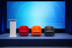 Fotoliu portocaliu, gri, rosu