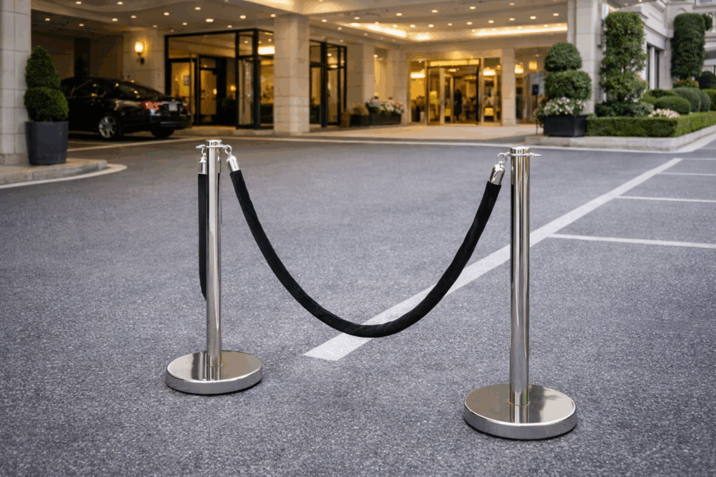 Stalp inox cordon catifea - Event Stuff